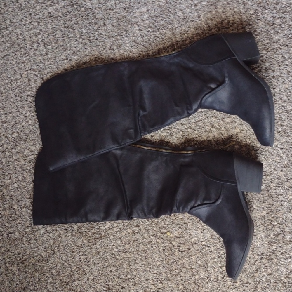 knee high heeled boots